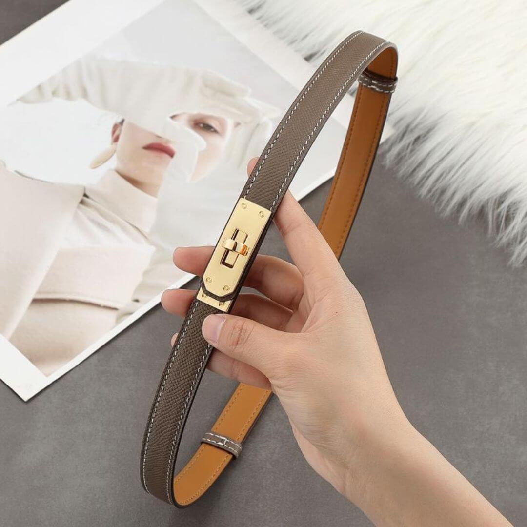 Selena Slim Leather Belt