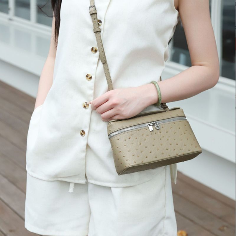 Lora Ostrich Handbag