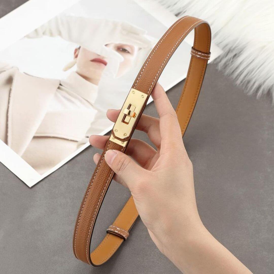 Selena Slim Leather Belt