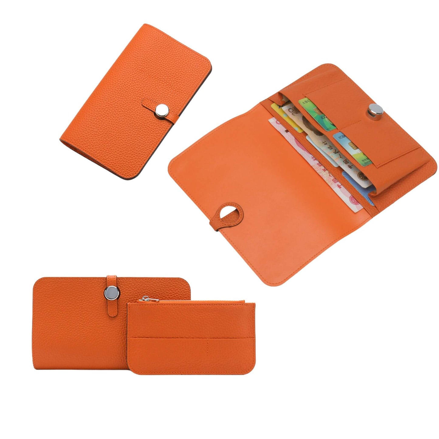 Genuine Leather Long Wallet