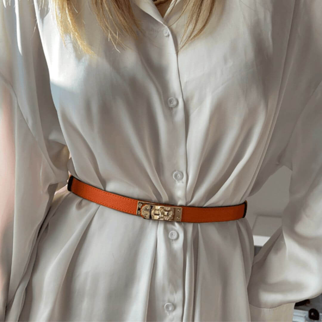 Selena Slim Leather Belt