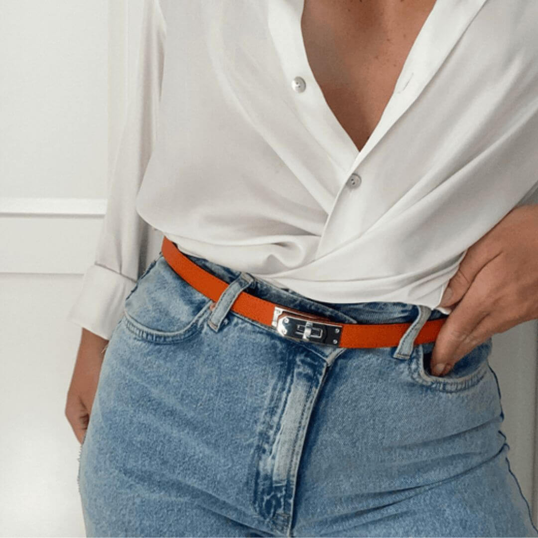Selena Slim Leather Belt