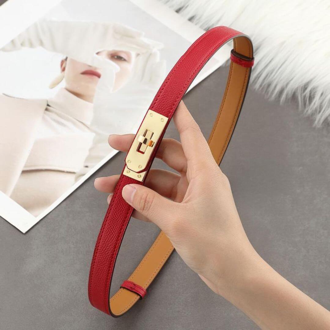 Selena Slim Leather Belt