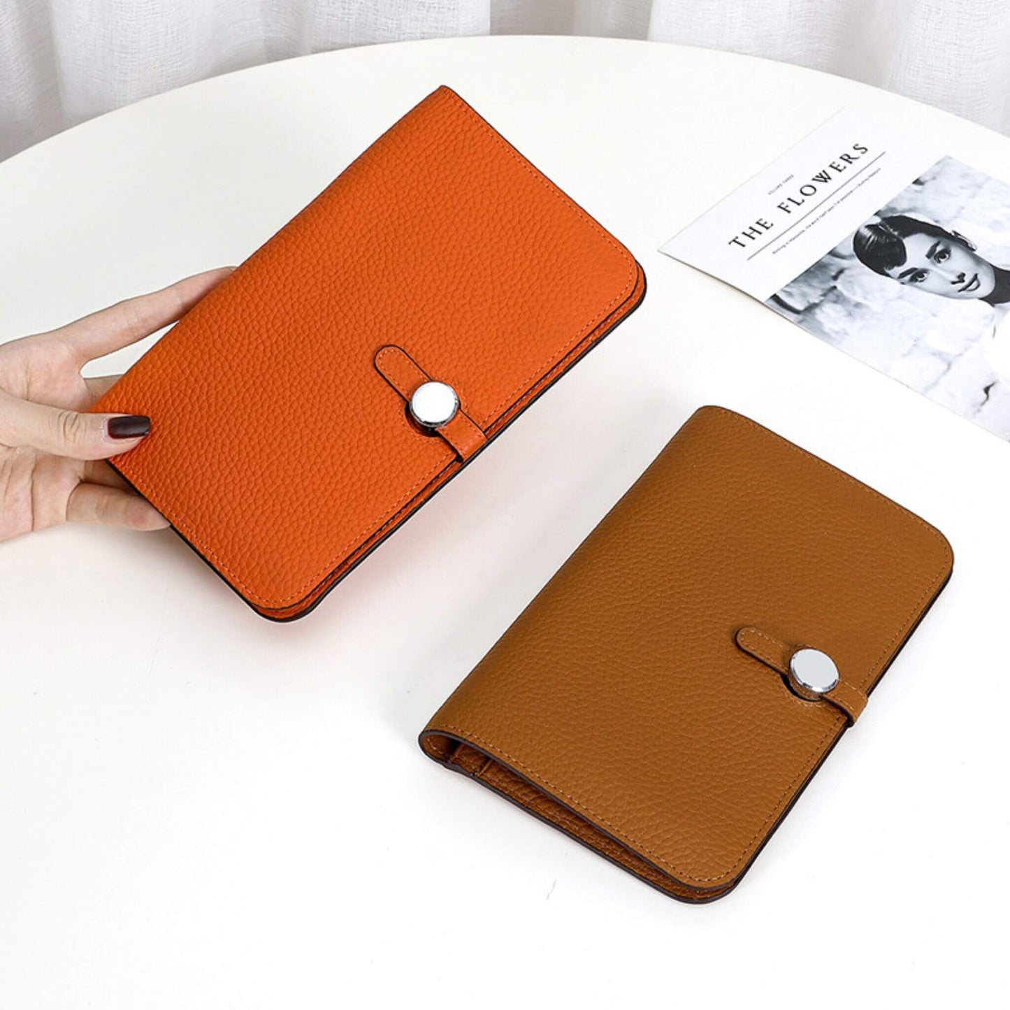 Genuine Leather Long Wallet