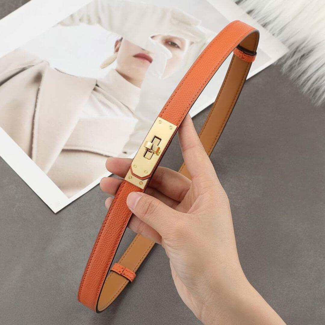 Selena Slim Leather Belt