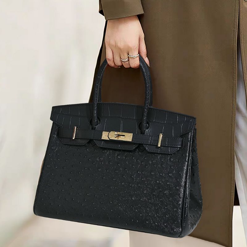 Ava Ostrich Style Handbag