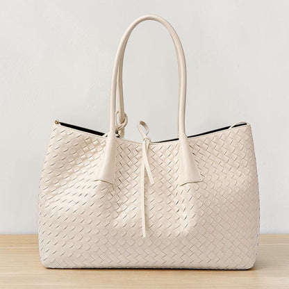 Woven Leather Tote Bag
