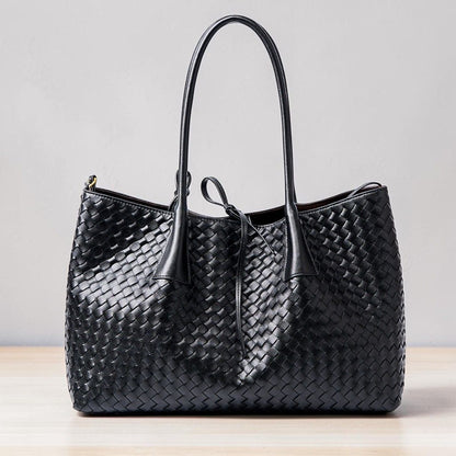 Woven Leather Tote Bag