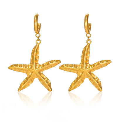 Starfish Earrings 18K Gold Plated