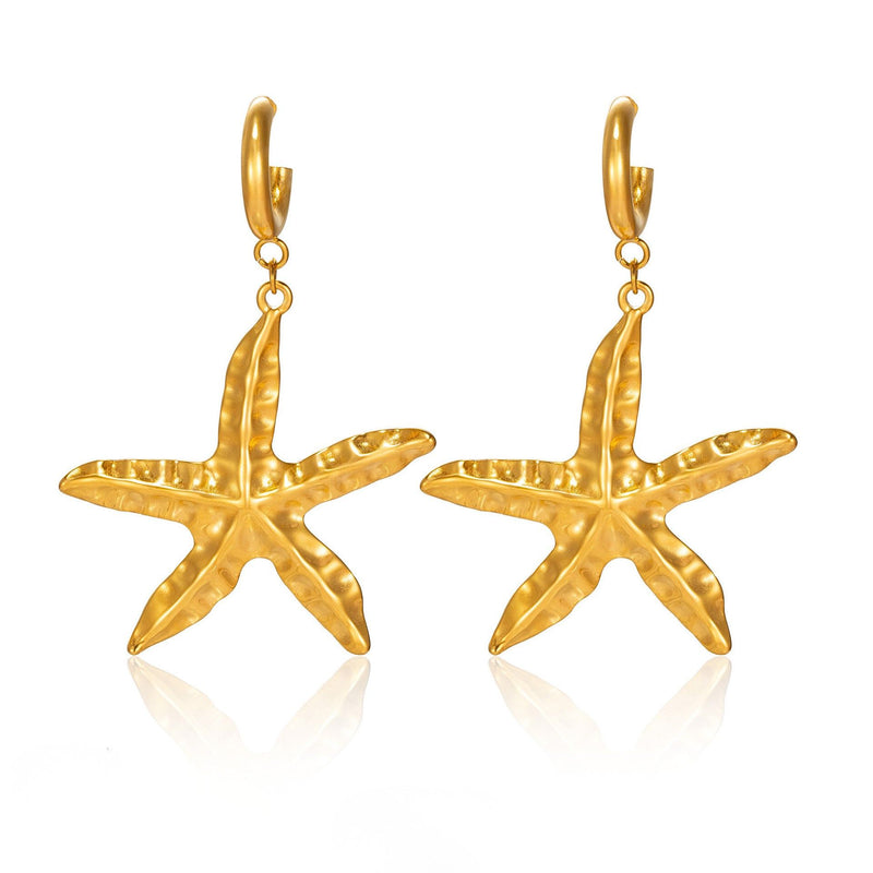 Starfish Earrings 18K Gold Plated
