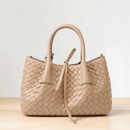 Woven Leather Tote Bag