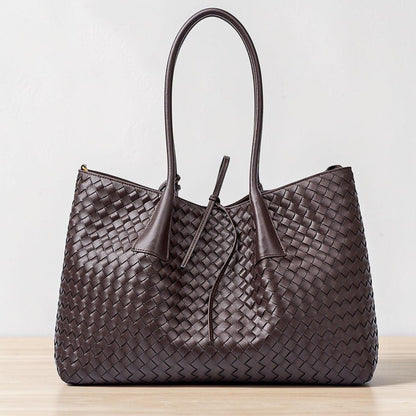 Woven Leather Tote Bag