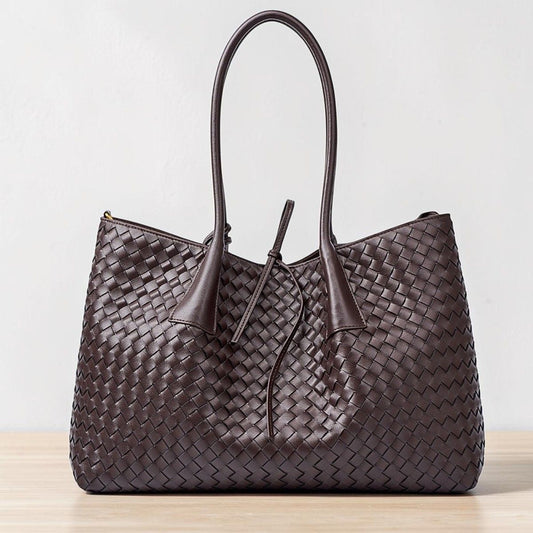 Woven Leather Tote Bag