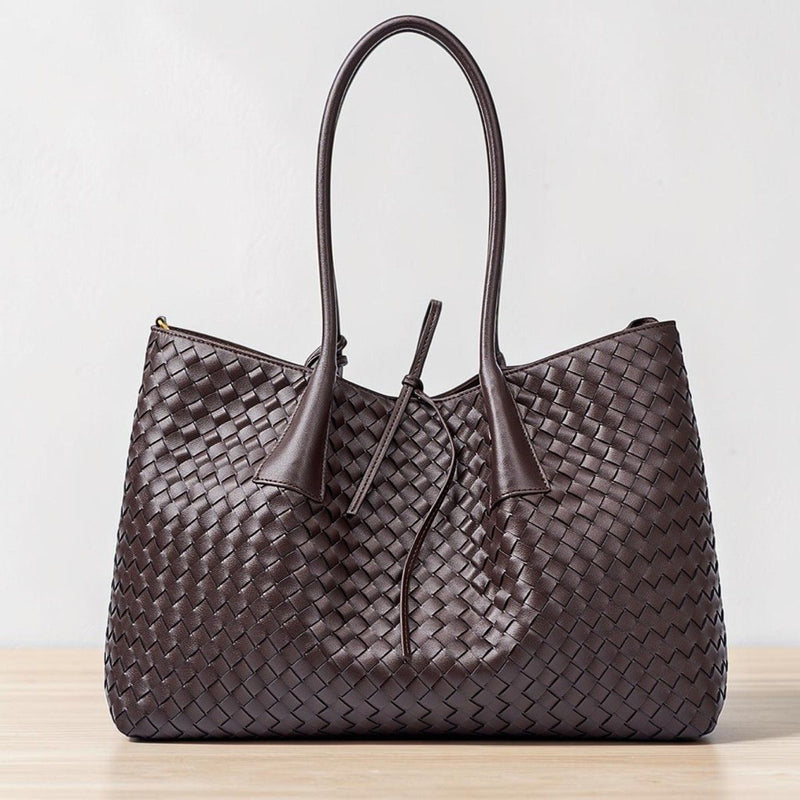 Woven Leather Tote Bag