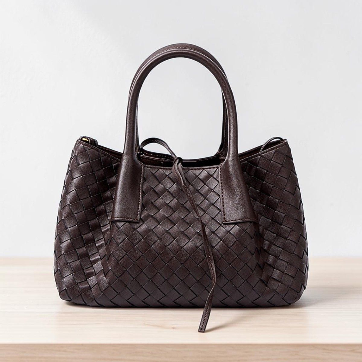 Woven Leather Tote Bag