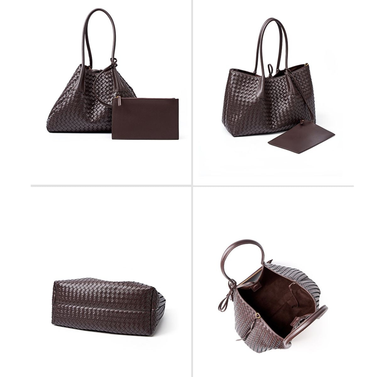 Woven Leather Tote Bag