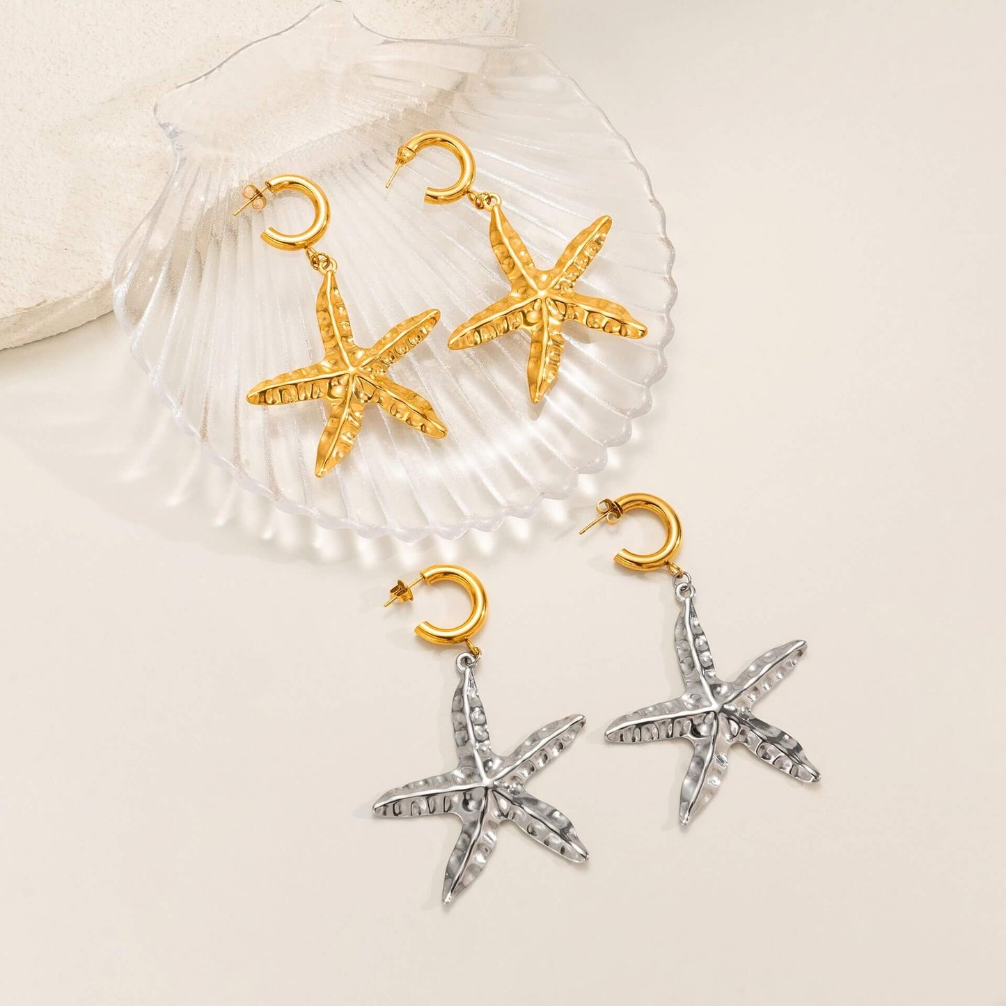 Starfish Earrings 18K Gold Plated