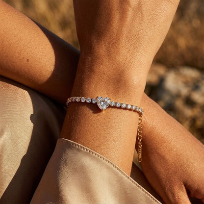 Heart Tennis Bracelet