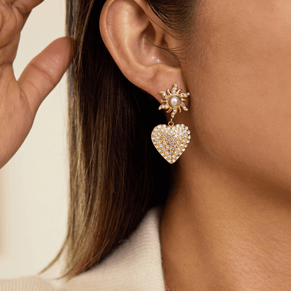 Gold Heart Earrings