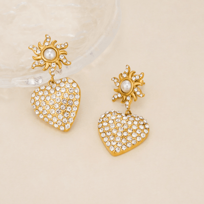 Gold Heart Earrings