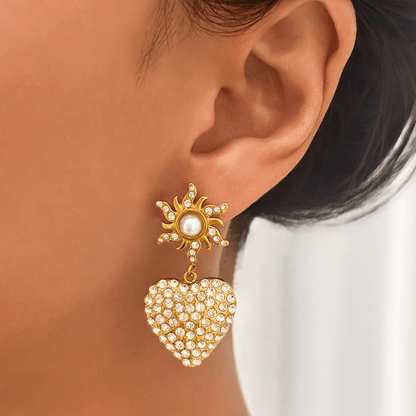 Gold Heart Earrings