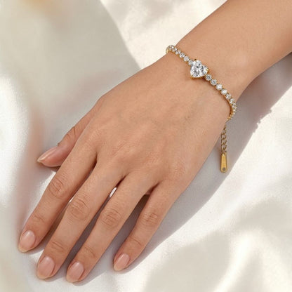 Heart Tennis Bracelet