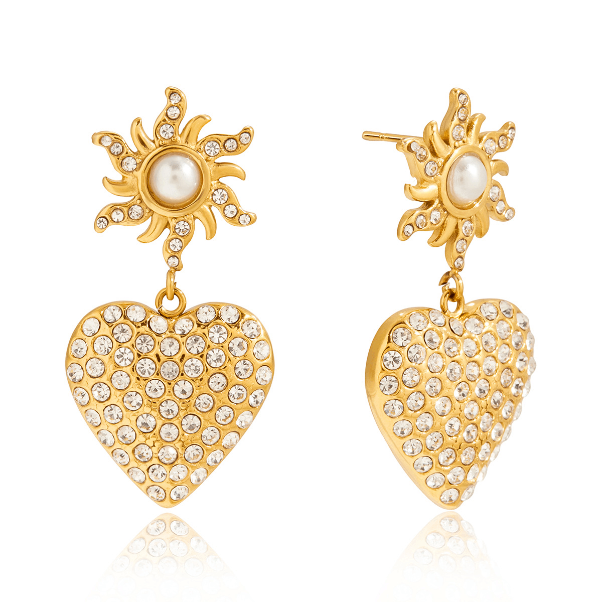 Gold Heart Earrings