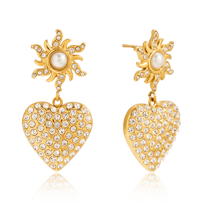 Gold Heart Earrings